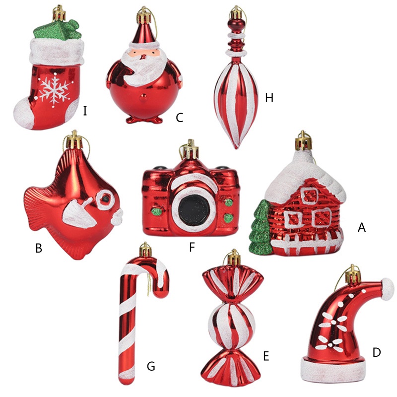 Set 2 Trái Châu Bằng Nhựa Treo Trang Trí Cây Thông Giáng Sinh Năm Mới