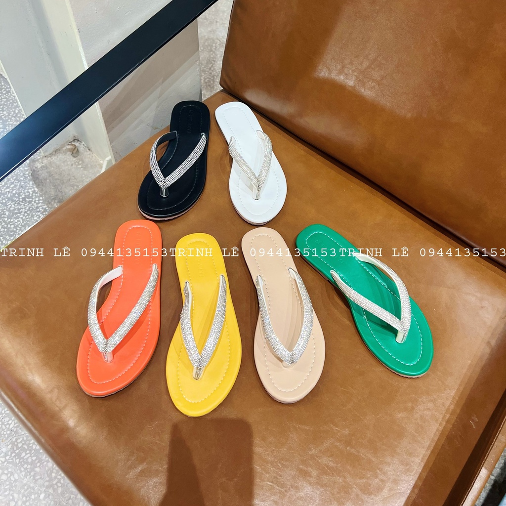 Dép Xỏ Ngón Nữ Đính Đá Xoàn Cao Cấp Thời Trang Hot Trend TRINH LÊ SHOP GIÀY DÉP TB169