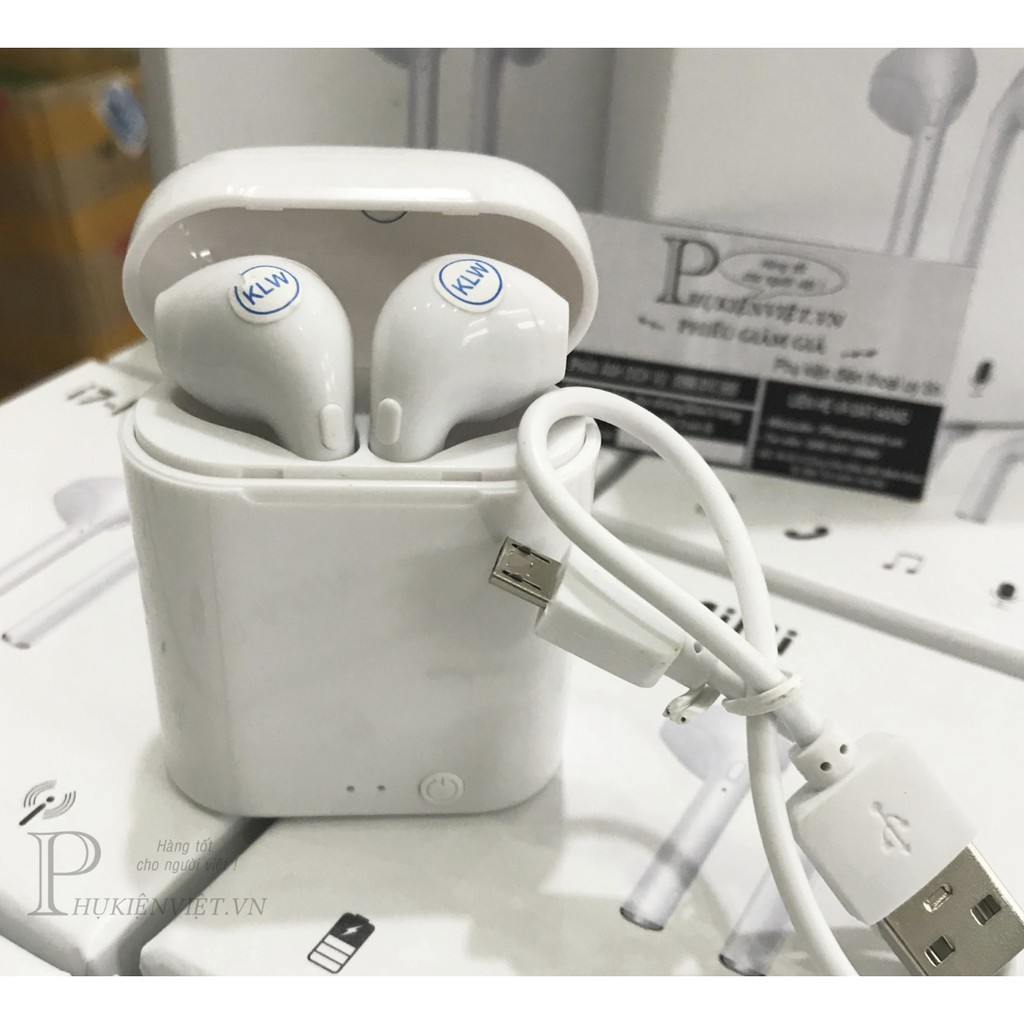 tai nghe bluetooth i 7 Mini Tws ( gồm: 2 tai nghe bluetooth + 1 hộp sạc + 1 cáp + sách HD)S P