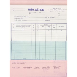 Phiếu xuất lớn/ Phiếu nhập lớn 3 liên (Combo 5 cuốn)