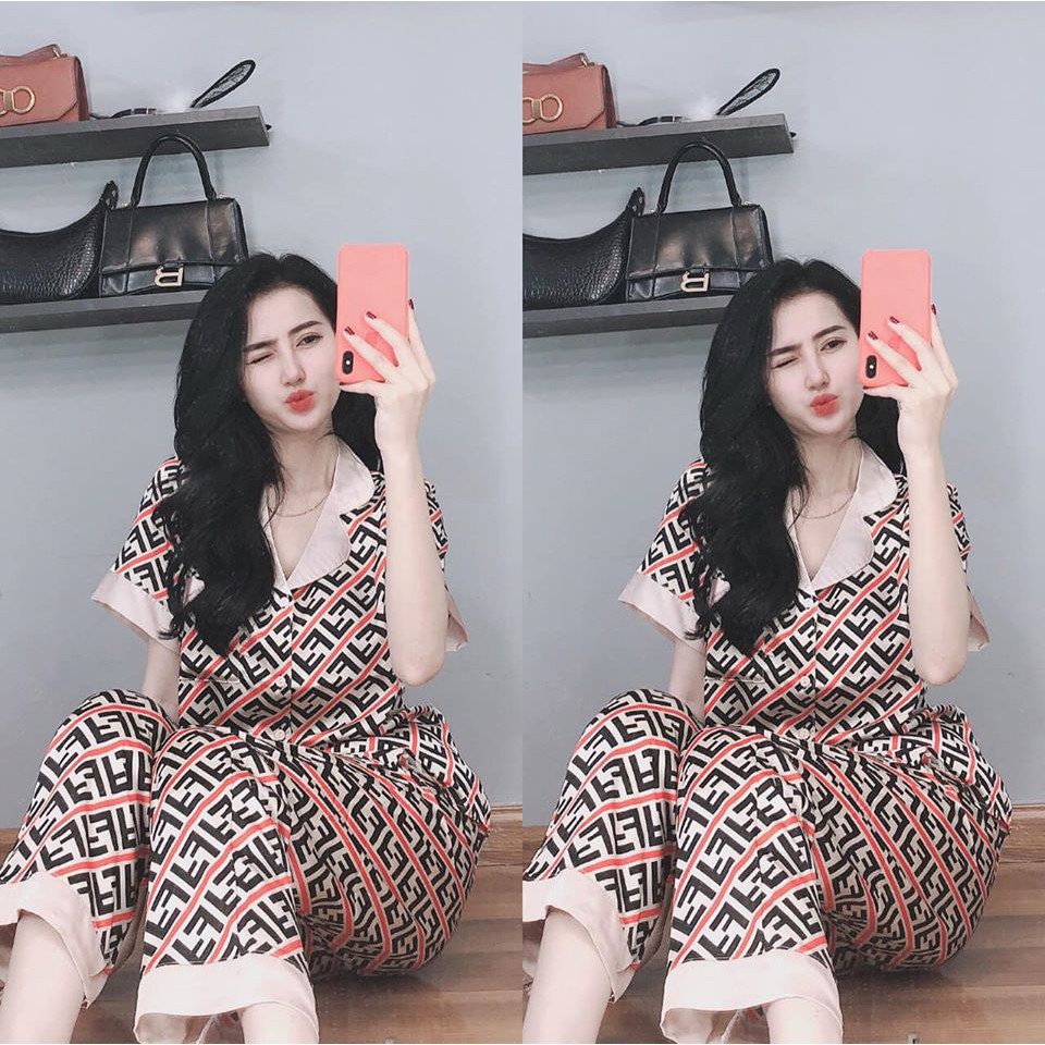 Đồ bộ giá rẻ 🔥FREESHIP🔥 Đồ bộ lụa satin Fen-di | BigBuy360 - bigbuy360.vn