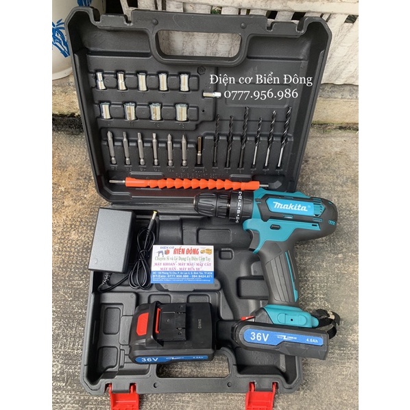 🔥FREESHIP🔥 Tặng đầy đủ phụ kiện Máy khoan pin Bêtông cầm tay MAKITA 36V Thái Lan