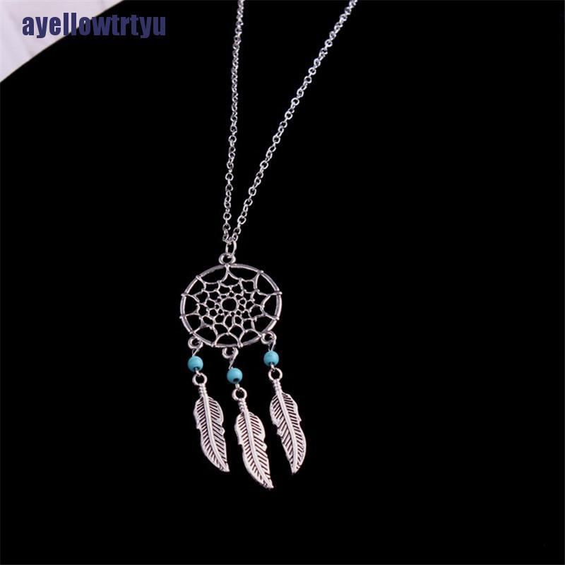 vòng cổ Mặt Dreamcatcher Đính Đá Ngọc Lam