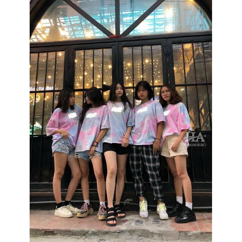 Áo phông In Theo Yêu Cầu loang phản quang ♥️ Thiết kế Logo🦋unisex tay lỡ nhóm lớp🦋kỷ yếu, cặp | BigBuy360 - bigbuy360.vn