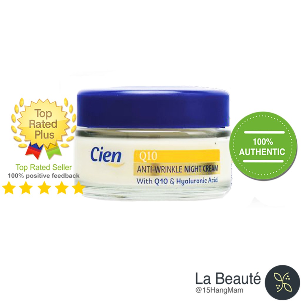 Cien Aqua & 24h Moisturising, Q10 Anti Wrinkle Day & Night Cream - Kem Dưỡng Ẩm, Cấp Nước, Chống Lão Hoá Ngày & Đêm 50ml