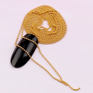 Dây xích bi dài1m5 màu vàng, bạc trang trí móng tay