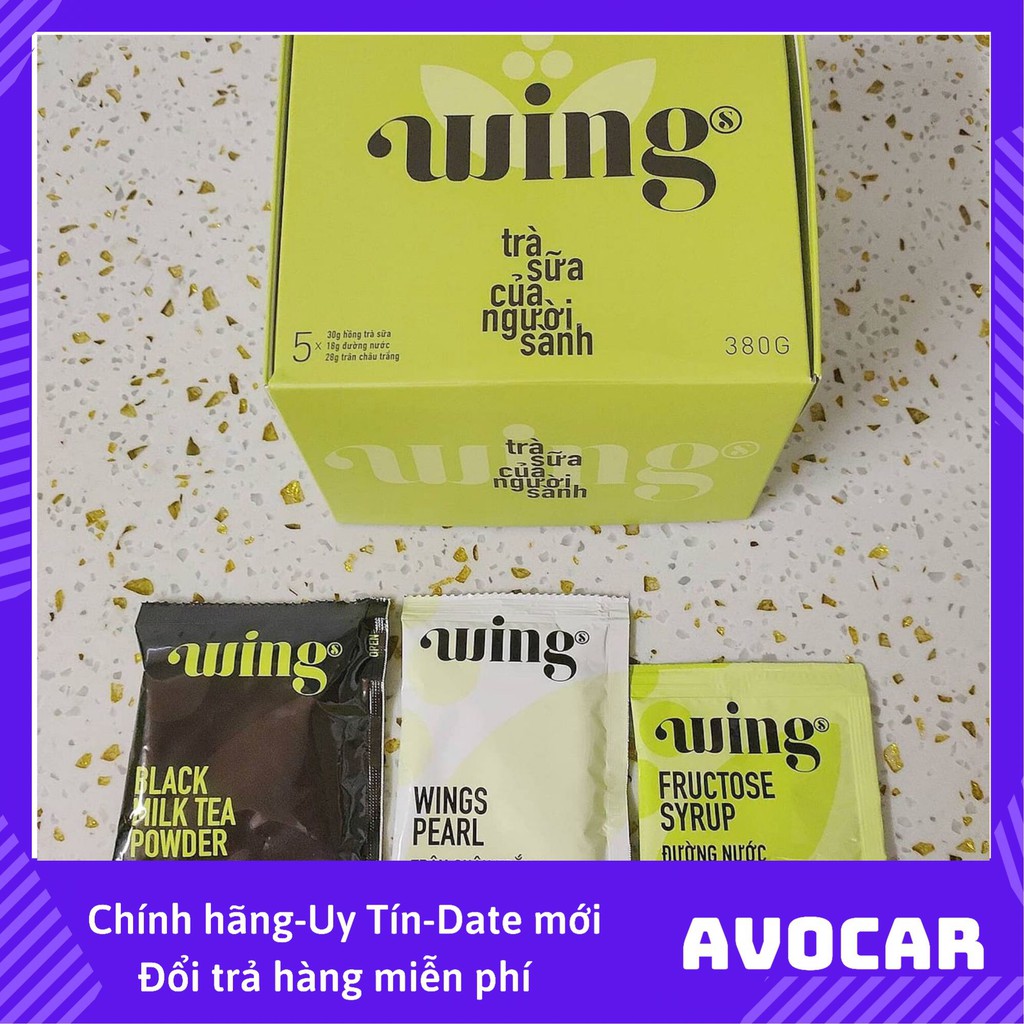 Trà sữa Wings 1 Thùng 12 Hộp [ Giá Siêu Rẻ ] Hồng Trà Sữa - Trà Sữa Nhài