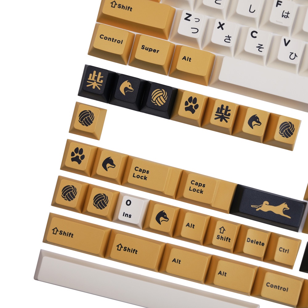 GMK Shiba Inu keycaps, 139 phím keycaps Cherry Profile DYE-SUB Cá nhân hóa GMK Keycaps cho bàn phím cơ