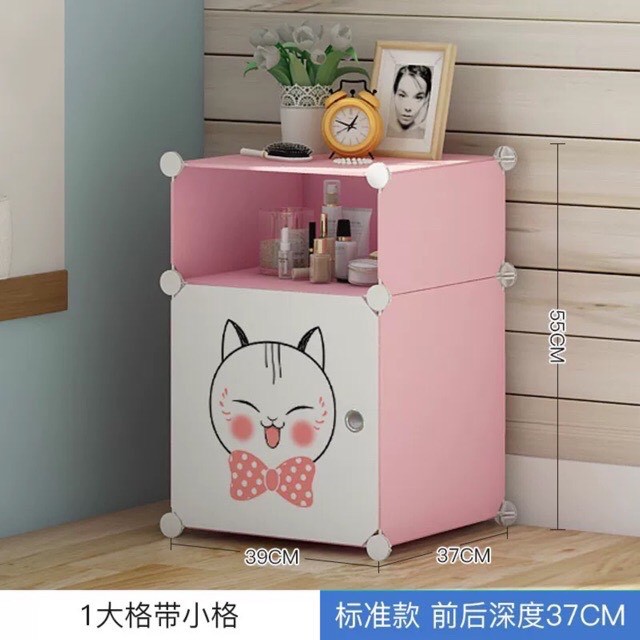 Tủ nhựa ghép đầu giường 2 tầng