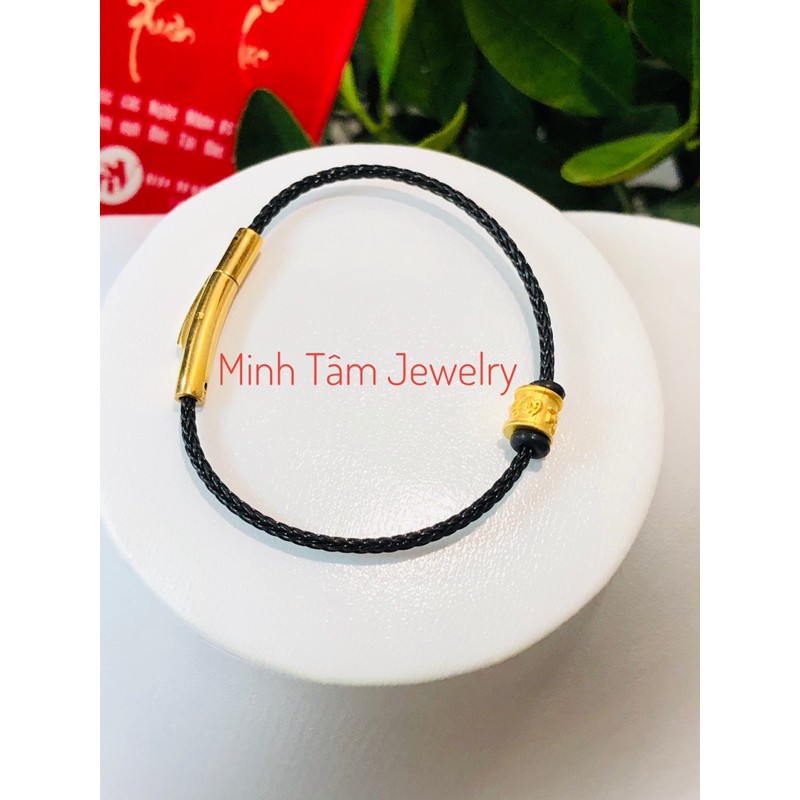 Lu thống khắc chú bình an 24k,Vòng tay lu thống 24k mini-Minh Tâm Jewelry