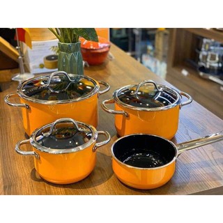 Bộ 3 nồi 1 quánh Silit Silargan Passion màu vàng