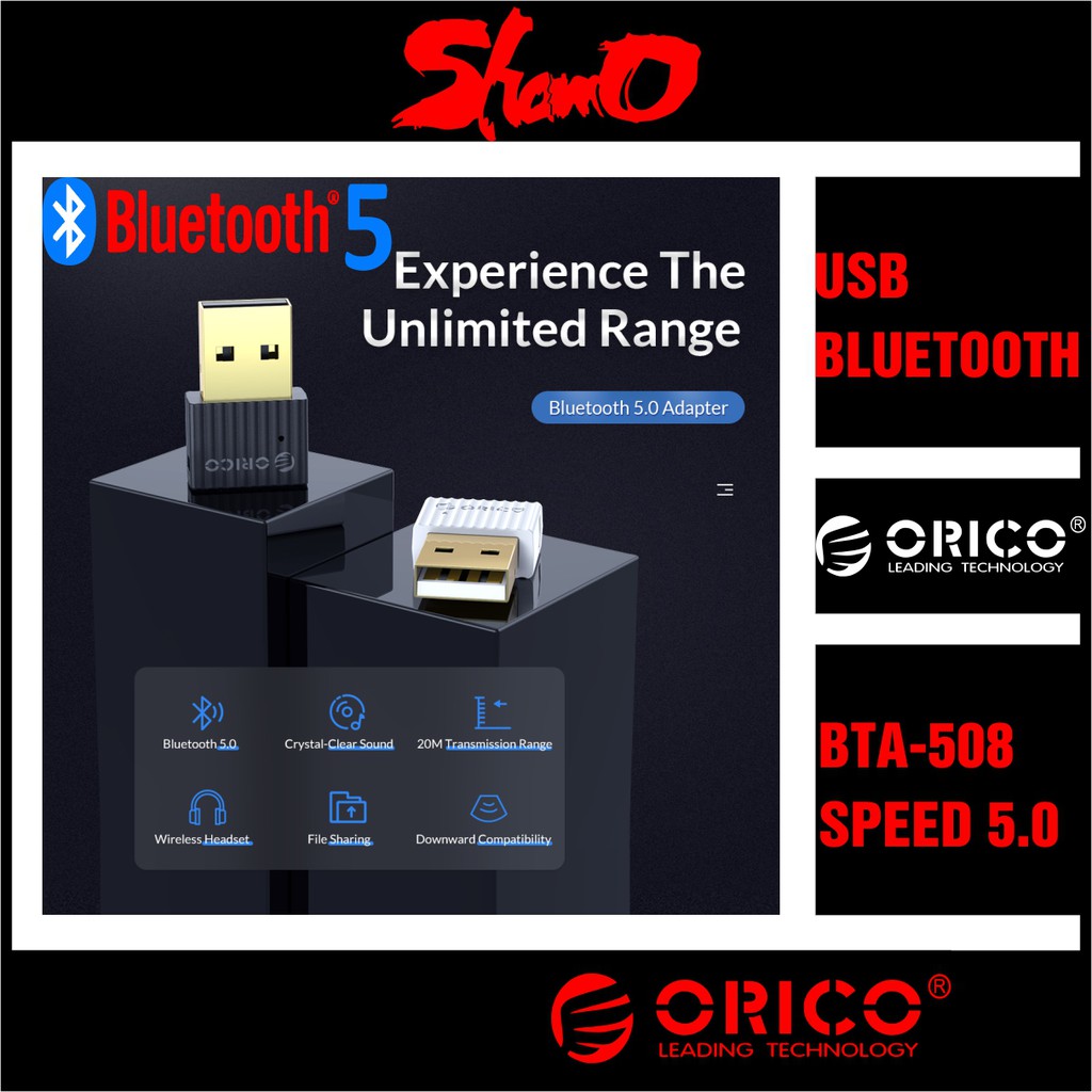 USB Bluetooth 5.0 Orico BTA-508 – Chính Hãng Orico – Hỗ trợ máy tính kết nối Bluetooth với các thiết bị khác