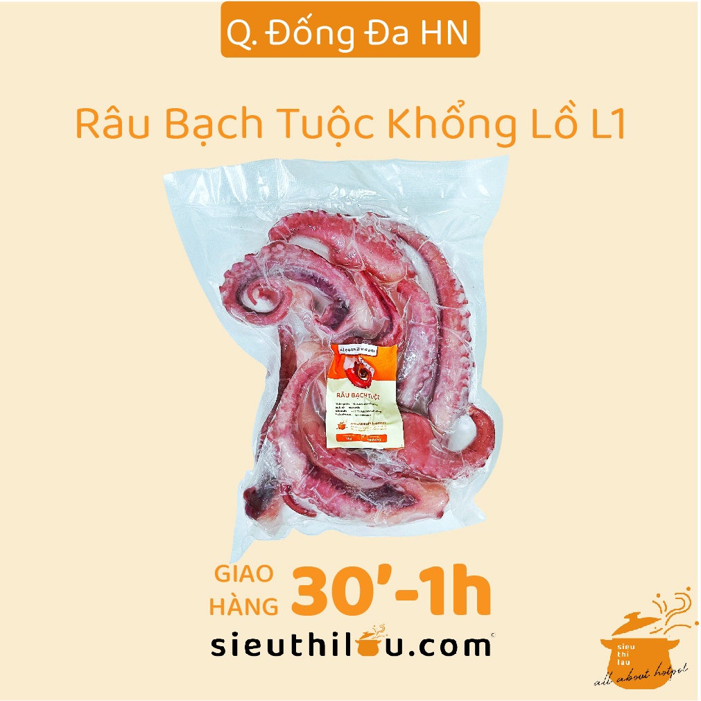 Râu Bạch Tuộc L1 dai giòn 1kg - Râu bạch tuộc khổng lồ - Siêu Thị Lẩu & Đồ Nướng