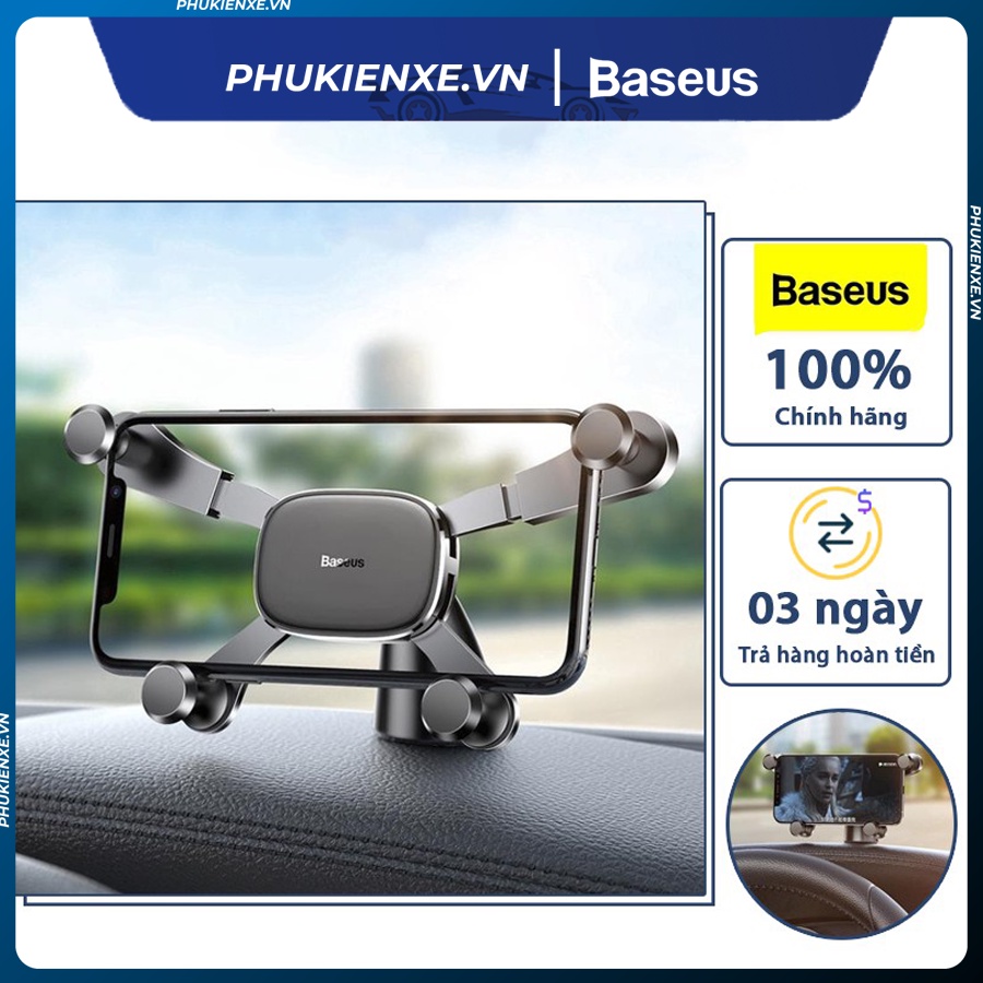 Giá đỡ điện thoại ô tô Baseus dùng trên xe hơi cho iPhone Samsung Huawei Xiaomi