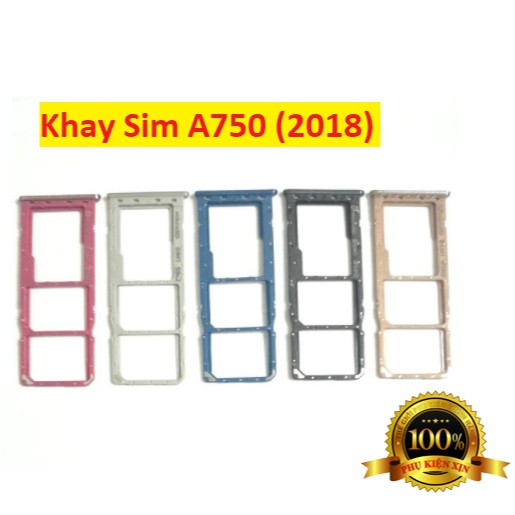 [Mã ELFLASH5 giảm 20K đơn 50K] Khay Sim Samsung A7 / A750 (2018) Đủ Màu Chính Hãng