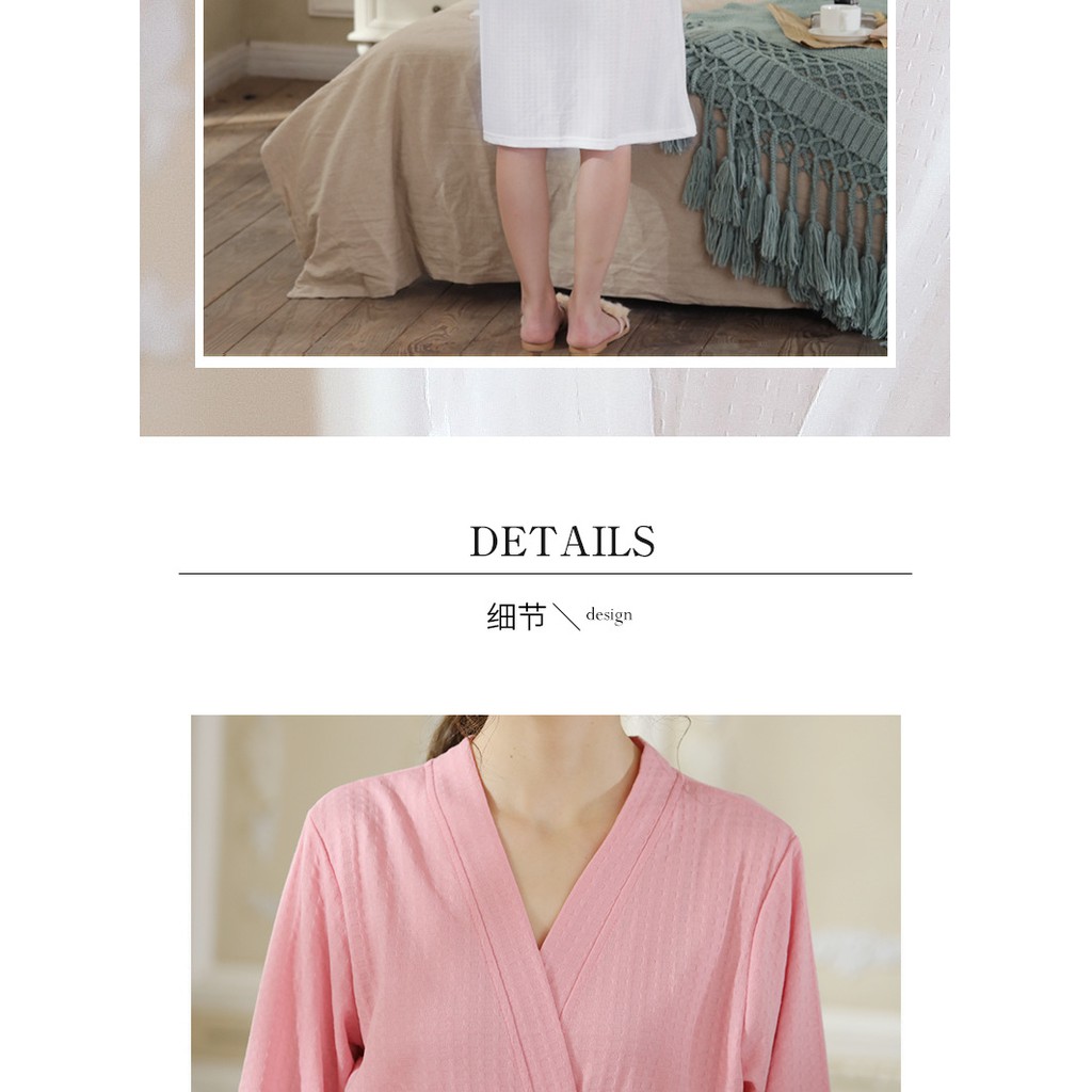 Áo choàng tắm thắt dây cột eo sang trọng cotton siêu mịn | BigBuy360 - bigbuy360.vn