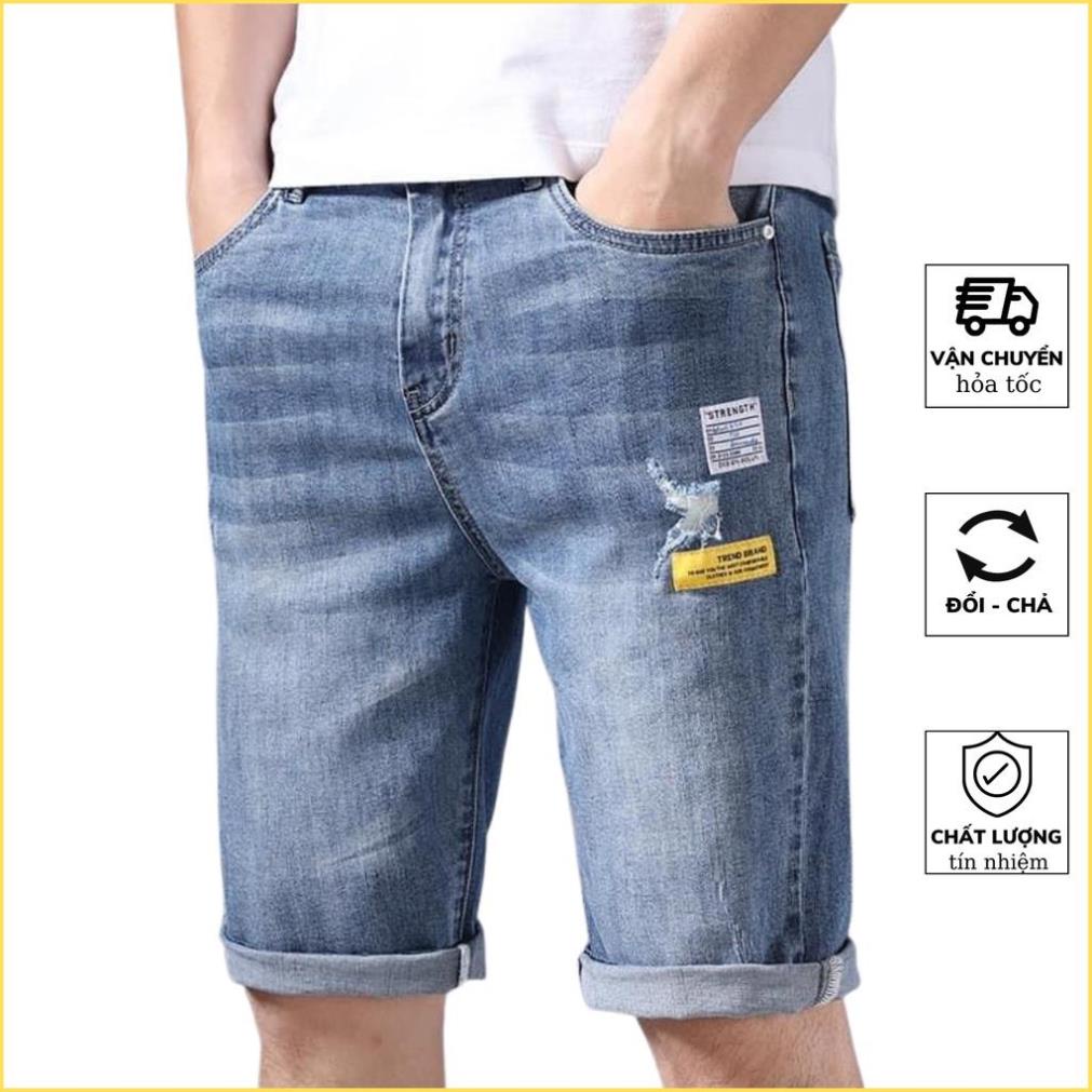 Quần Short Jean Nam chất bò cotton,quần lửng jean, Quần rin nam ngắn Ptz.boutique NHIỀU MẪU ĐẸP QS114