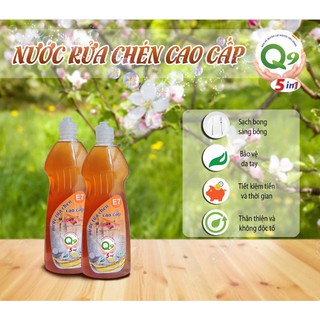 Nước rửa chén q9 750ml - tinh dầu quế