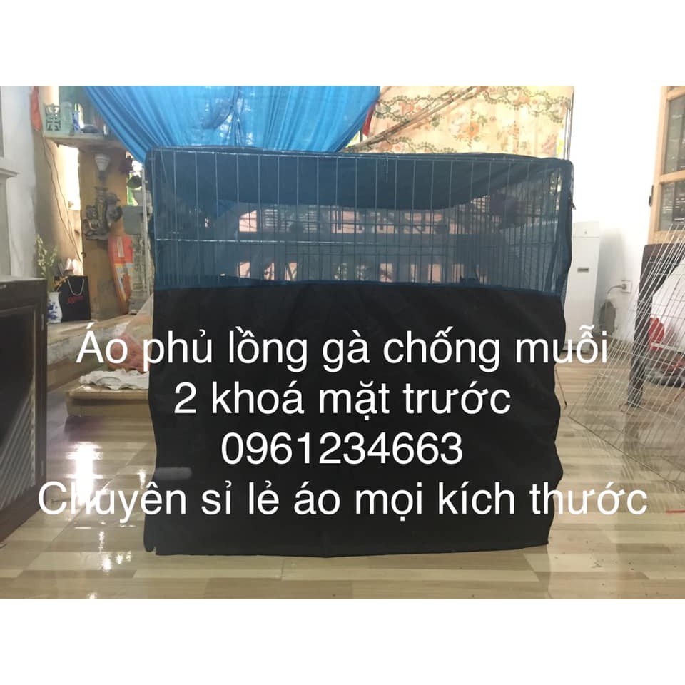 mùng áo phủ lồng chống mưa cho lồng gà bu gà