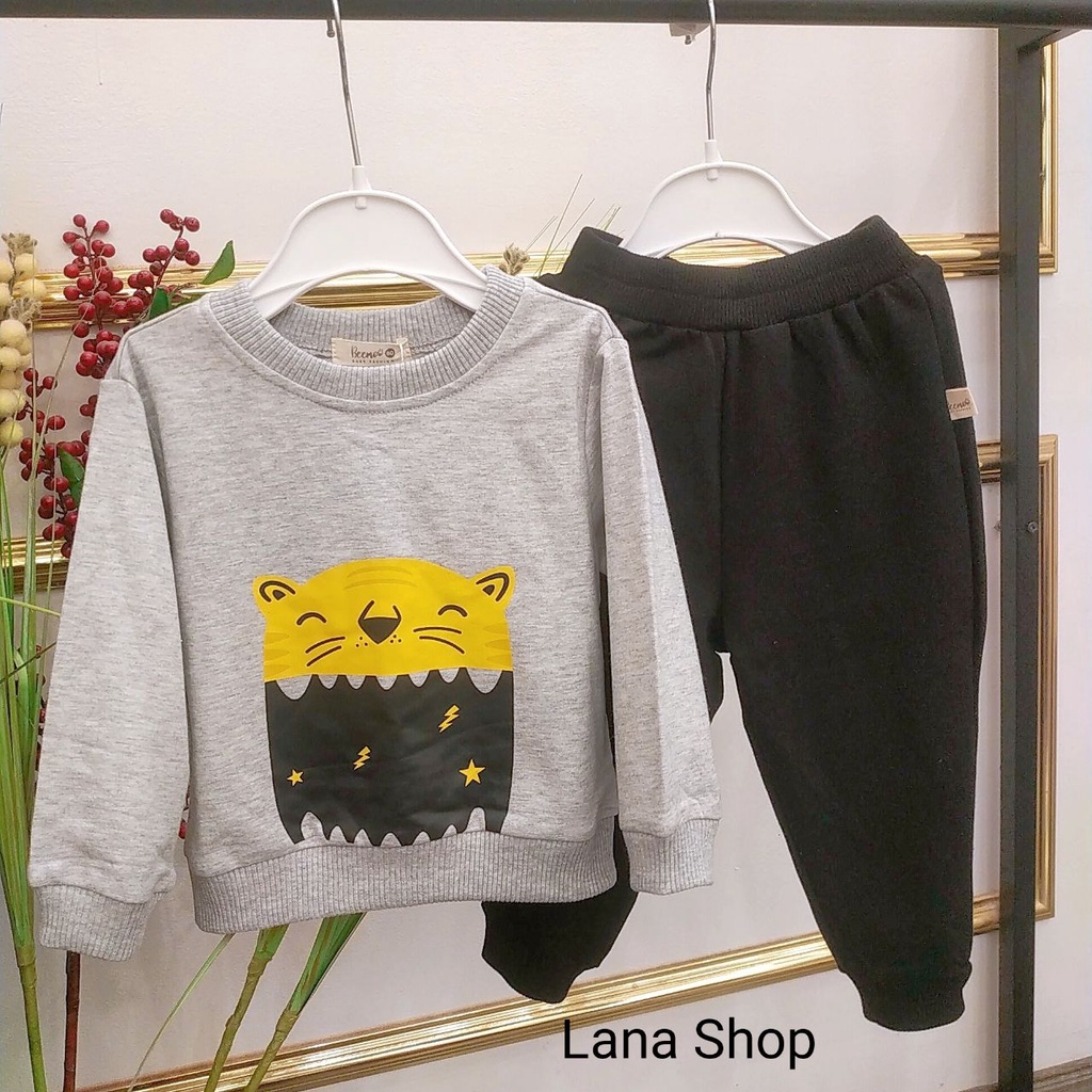 Quần áo bé trai, bộ quần áo bé trai, đồ bộ bé trai đáng yêu, chất co giãn, thoải mái supper man - Lana Shop