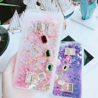 Ốp điện thoại bằng TPU thiết kế kim tuyến nước với dây đính đá cho OPPO PPO A73 A77 A79 A83 F5