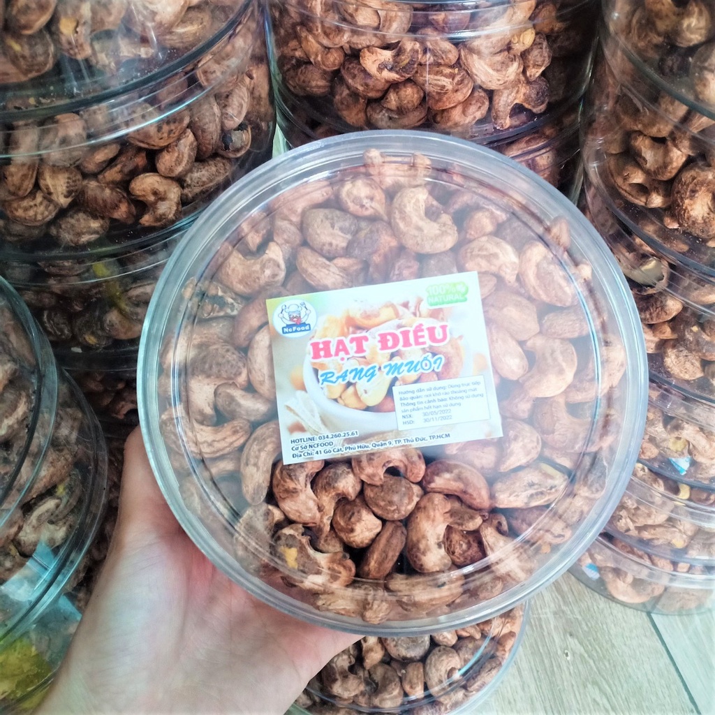 1Kg  Hạt Điều Rang Muối Loại B Bình Phước-Hạt Size Trung Thơm Ngon