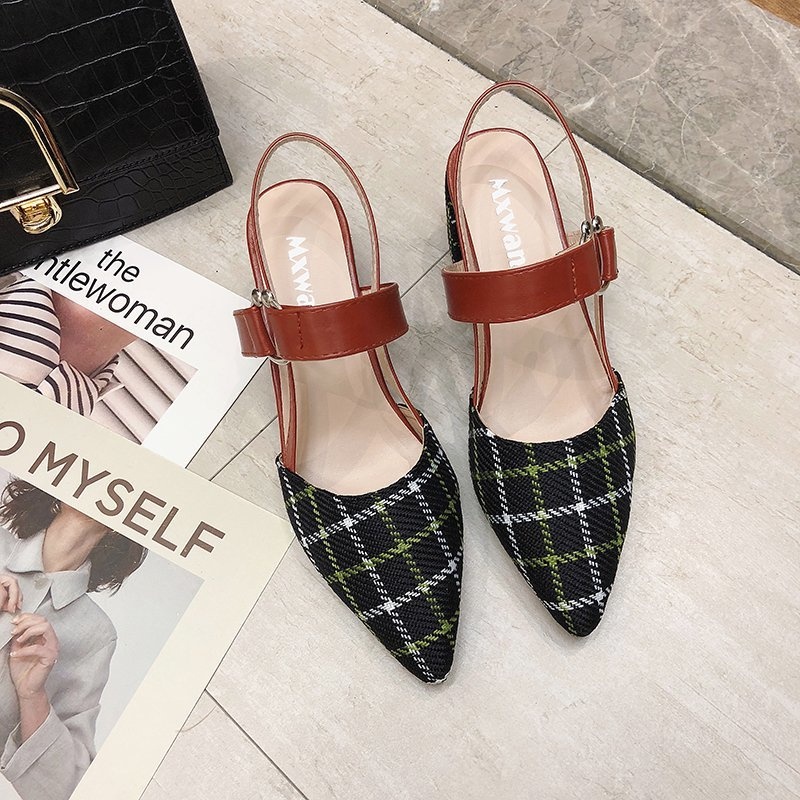 Giày sandal cao gót  IELGY mũi nhọn phong cách Hàn Quốc thời trang cho nữ