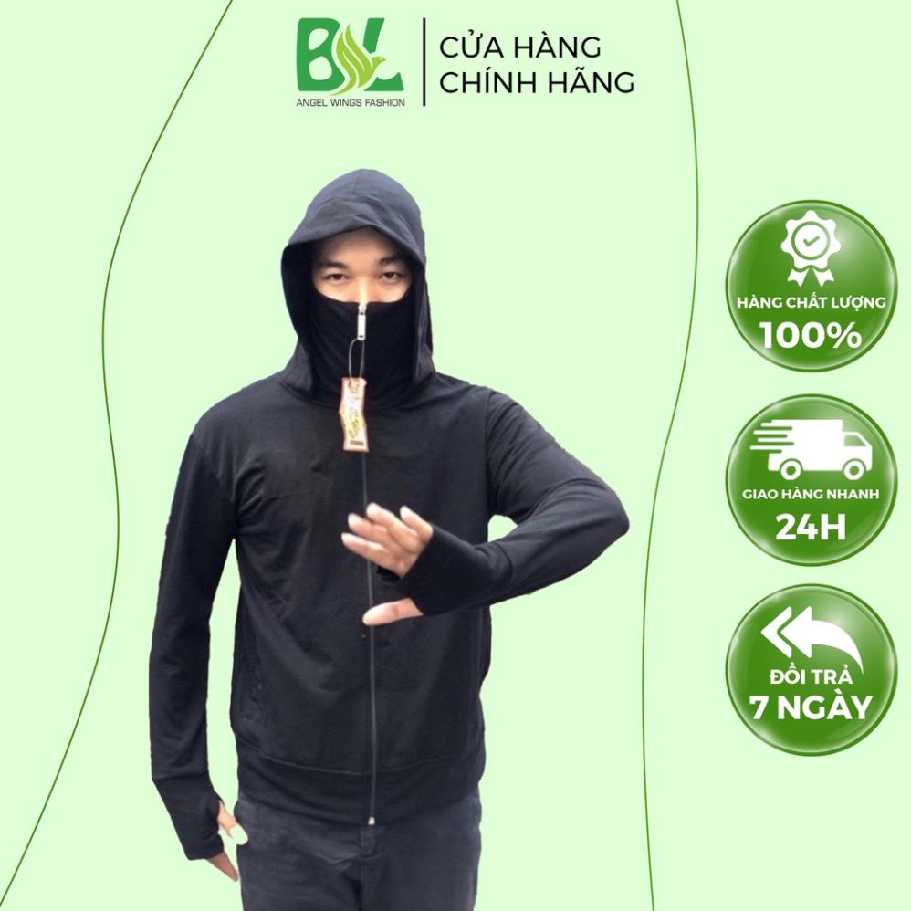 Áo chống nắng Nam BL Fashion vải thông hơi kiểu cổ cao túi khoá kéo !