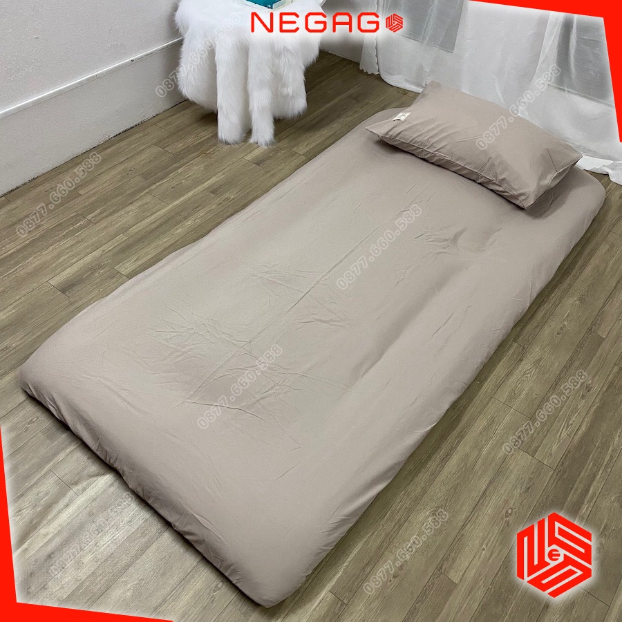 Bộ ga nệm, Áo bọc nệm Topper Cotton Tici Hàn Mát 1mx2m 1m2x2m 1m4x2m 1m6x2m 1m8x2m | Thay ga thun lạnh | NEGAGO | BigBuy360 - bigbuy360.vn