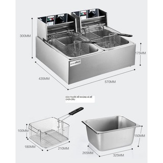 Bếp chiên đôi công nghiệp
