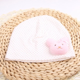 Nón cotton chấm bi kết thỏ nổi