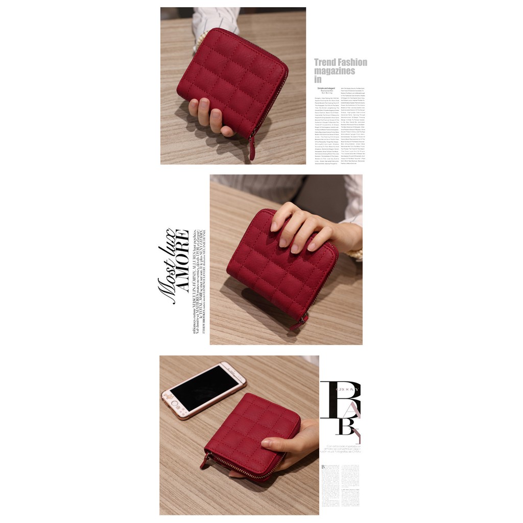 Ví kẻ ô vuông hàn quốc siêu xinh | BigBuy360 - bigbuy360.vn