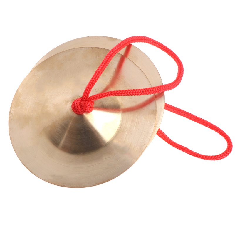 1 Cặp Nhạc Cụ Gõ Cymbal Truyền Thống Trung Hoa Có Dây Đeo Ngón Tay Bằng Đồng Cho Sân Khấu Tiệc Nhạc
