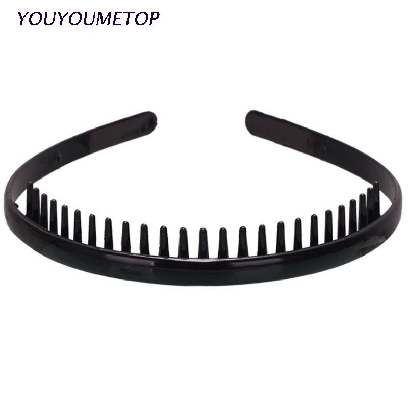 (Hàng Mới Về) Lược Cài Tóc 8mm Màu Đen Chống Trượt Diy Dành Cho Nam Và Nữ