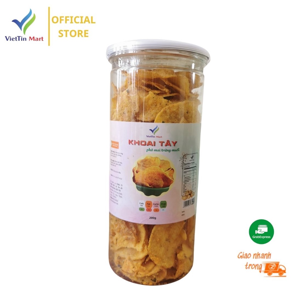 Khoai Tây Lắc Trứng Muối Phomai Viettin Mart 200G