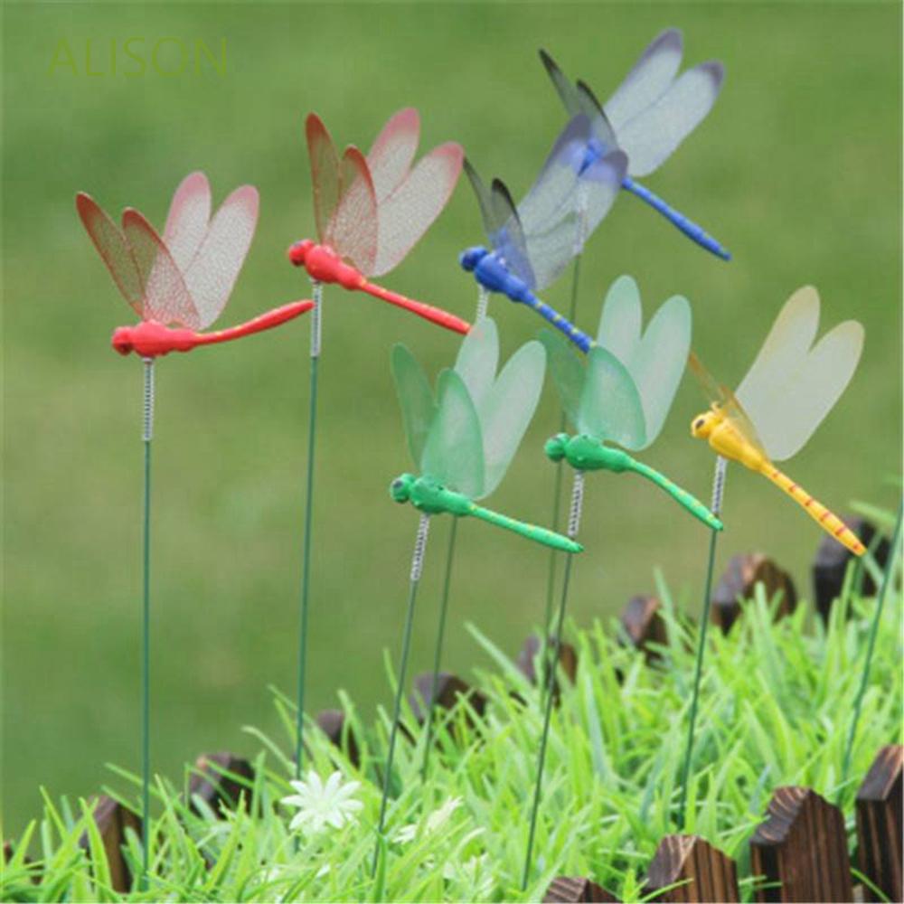 Set 10 mô hình chuồn chuồn giả 3D nhiều màu tùy chọn dùng để trang trí sân vườn