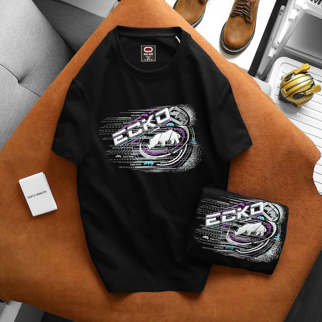 Áo Thun Cổ Tròn Tay Ngắn Unisex Thun Cotton Co Giãn 4 Chiều Họa Tiết In Lụa Sắc Nét - 2 Màu || EK