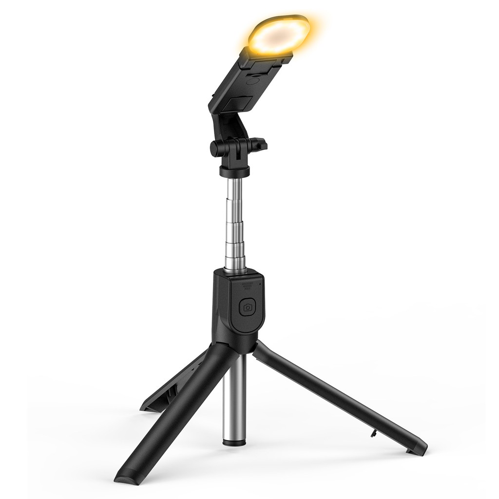Gậy Tự Sướng chụp hình Avohero L-01 cây chụp ảnh có chân đứng và 2 đèn LED hỗ trợ livestream | BigBuy360 - bigbuy360.vn