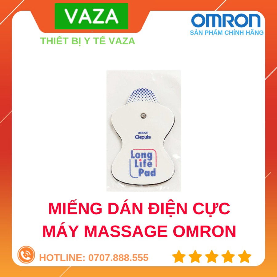 MIẾNG DÁN ĐIỆN CỰC MÁY MASSAGE XUNG ĐIỆN OMRON HV-F127/HV-F128 - 1 TÚI 2 MIẾNG DÁN