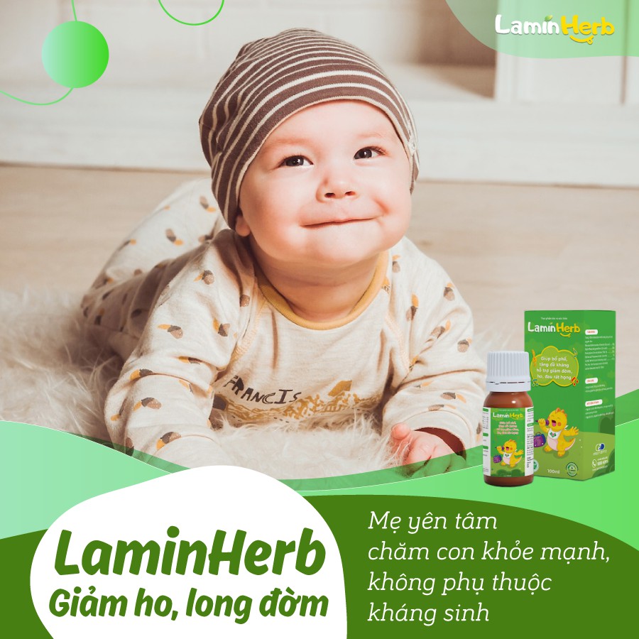 LAMIN HERB [Chai 100ml] - Siro ho bổ phế, tăng đề kháng cho trẻ từ 2 tuổi [laminherb / laminkid / prospan]