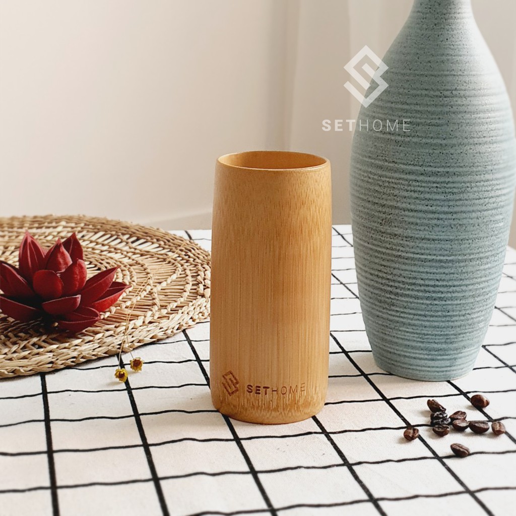 Cốc Tre 💖SETHOME 💖Ly Tre Uống Nước, Decor, Cắm hoa - Cốc Ly Kích Thước 8cm, 12 cm - Bamboo Tea Cup | BigBuy360 - bigbuy360.vn