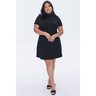 BIGSIZE Đầm f21 cổ lọ có bigsize