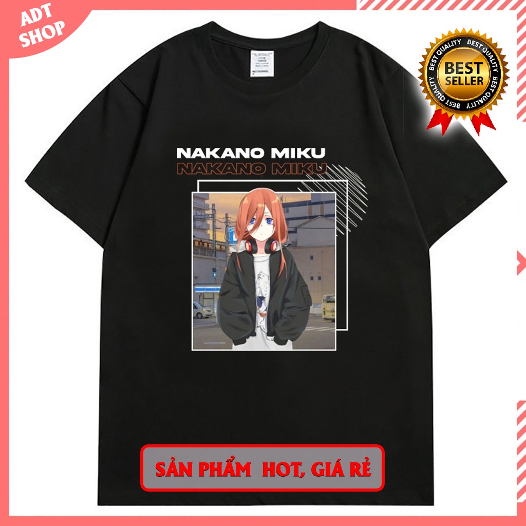 Áo thun The Quintessential Quintuplets Anime Manga NAKANO MIKU độc đẹp giá rẻ