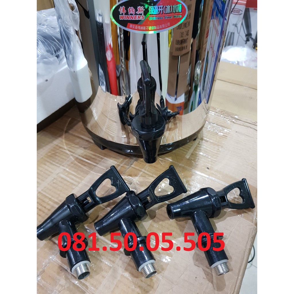 Vòi Thay Cho Bình Ủ Trà, Giữ Nhiệt Loại 8L, 10L, 12L (Bằng Nhựa, Màu Đen, Loại Zin Của Bình Ủ Trà)