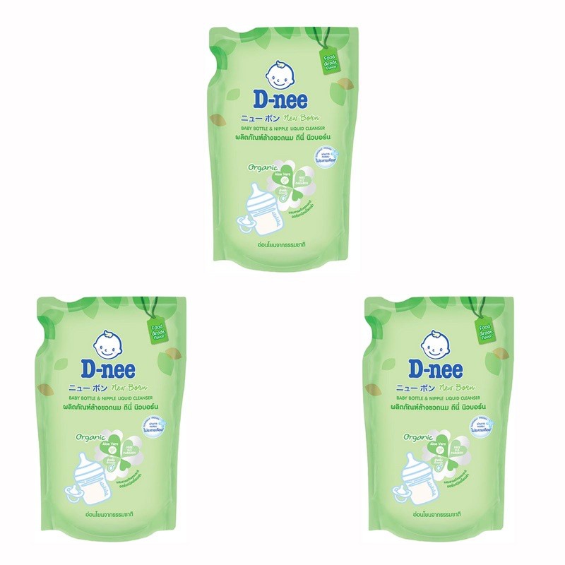 [Mã 267FMCGSALE giảm 8% đơn 500K] Nước Rửa Súc Bình Sữa, Núm Vú, Trái Cây, D-NEE ORGANIC, Bịch Dung Tích 600ML