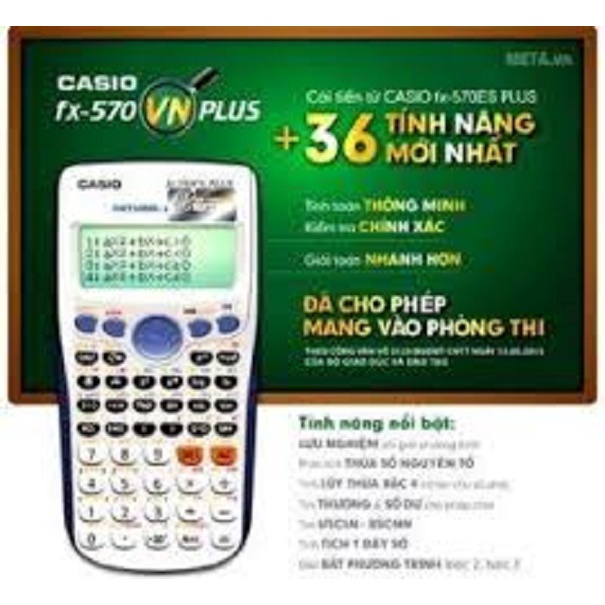 Máy Tính bỏ túi học sinh Fx-570VN Plus (453 Phép Tính).