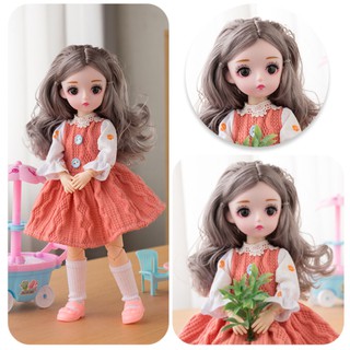 Búp Bê Baboliy Cao 30cm 22 Khớp Cực Cute - Váy Len Cam