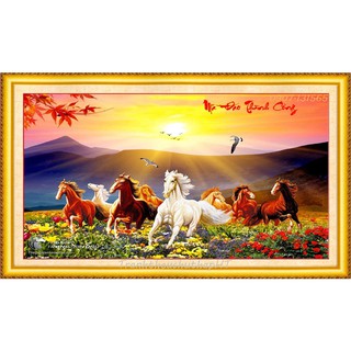 Tranh đính đá Mã đáo thành công 120*65cm VS213 - tự đính