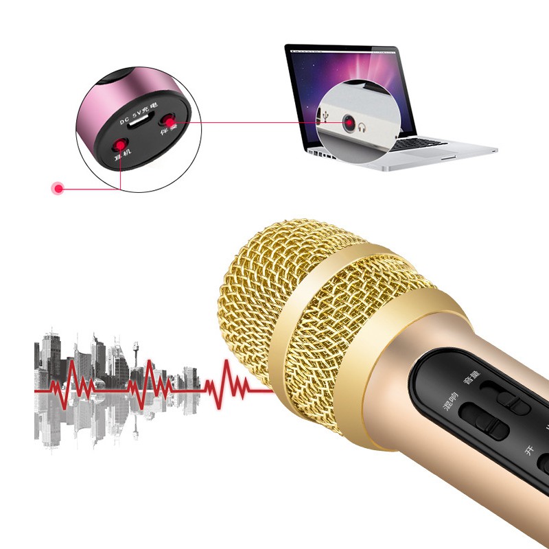 Micro, mic Livestream C11 (Loại 1, đủ phụ kiện) Thu Âm Hát Karaoke Livestream 3 in 1 tặng tai nghe