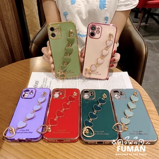 Ốp Điện Thoại TPU Mềm Mạ Màu Trơn Có Dây Xích Cho Xiaomi Redmi Note 10 Pro Max 10s 11 11s 11T 5G 4G
